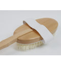 Salon System Long Handle Body Shower Brush with Wooden Handle