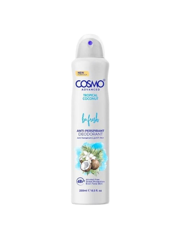Cosmo Be Fresh Anti-Perspirant Spray Tropical Coconut Scent - 250ml