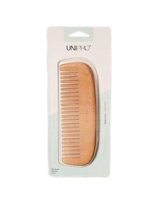 Unipro Natural Wood Detangling Comb for All Hair Types