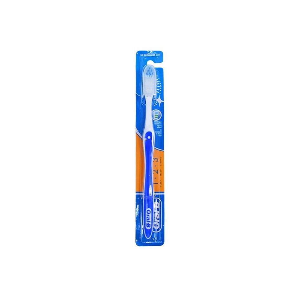 Oral-B 123 Medium Toothbrush for Daily Oral Care 1 count