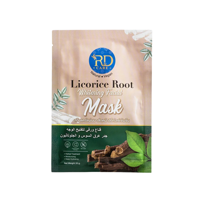 R&d Care Licorice Root Sheet Mask, Skin Brightening, Hydrating, 20ml