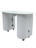 Salon System Pedicure Table - White with Integrated Storage