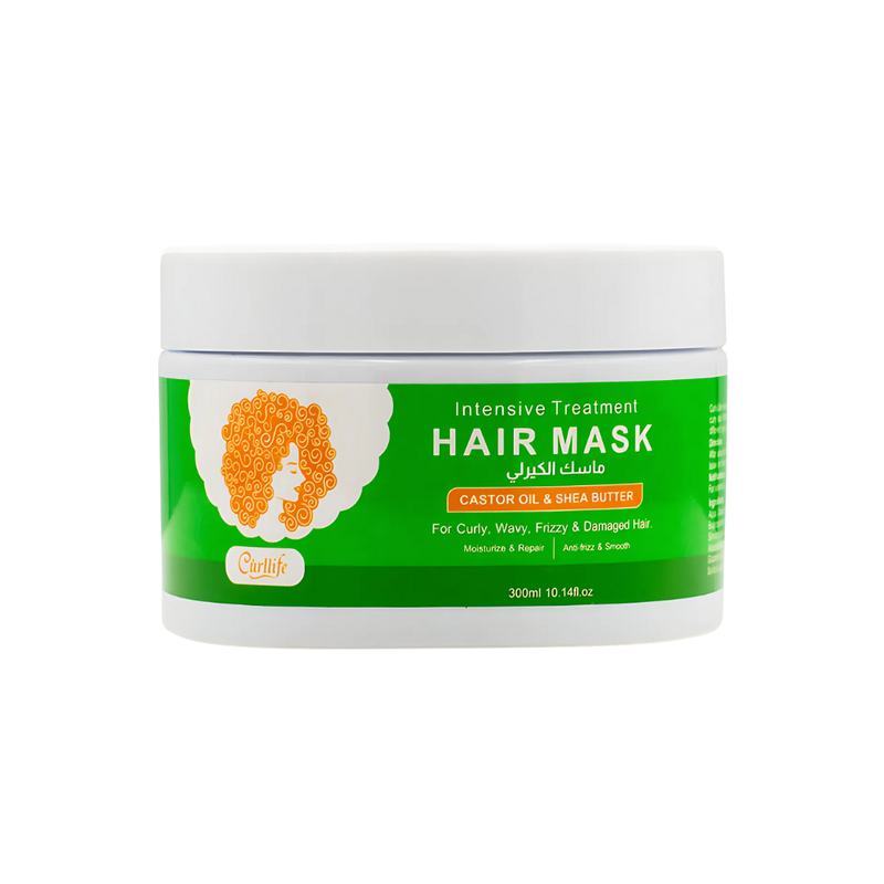 Curllife Castor Oil and Shea Butter Hair Mask for Deep Conditioning, 300ml