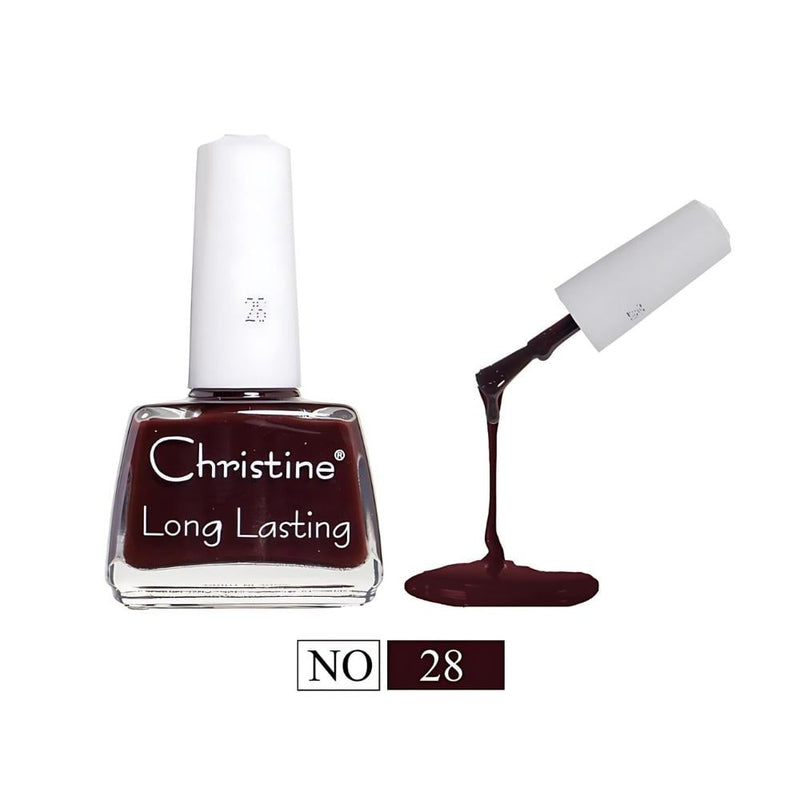 Christine Nail Polish Long Lasting Glossy Finish Shade 28 1 Piece