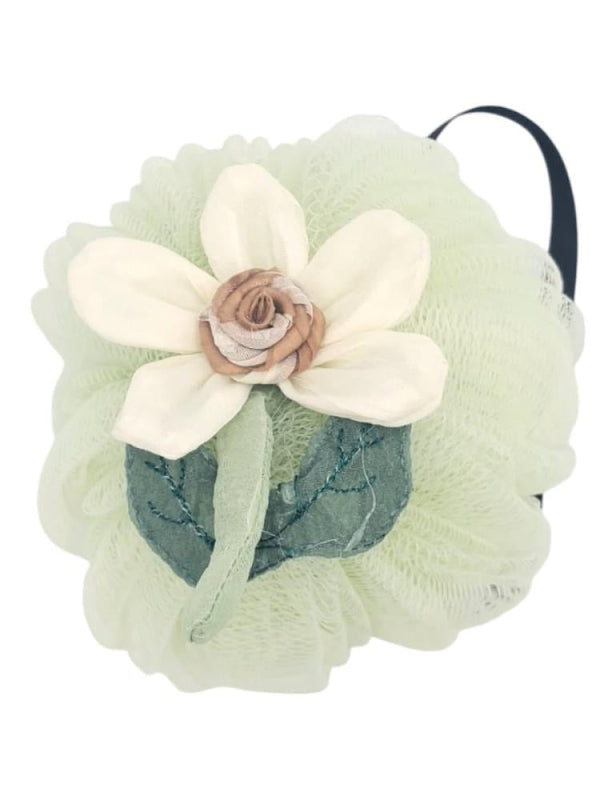Spa System Assorted Colors Flower Bath Sponge Loofah