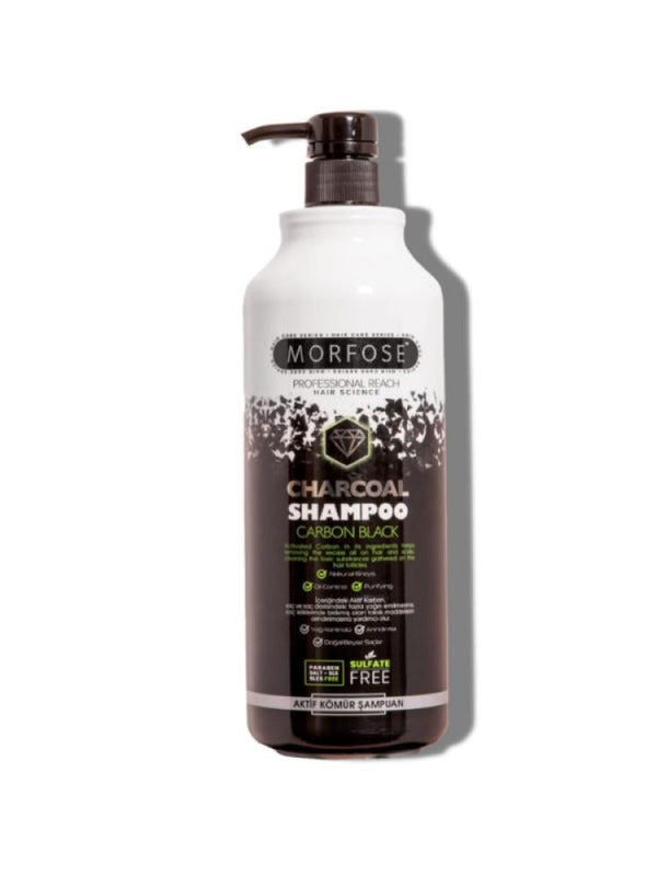 Morfose Activated Charcoal Shampoo - Scalp Purifying, 1000ml