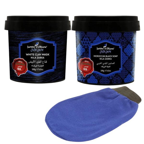 Garden Olian Blue Indigo Brightening and Exfoliating Set - 3 Pieces