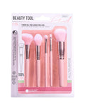 Salon System Makeup Brush Set - 5 Pieces - Assorted Colors