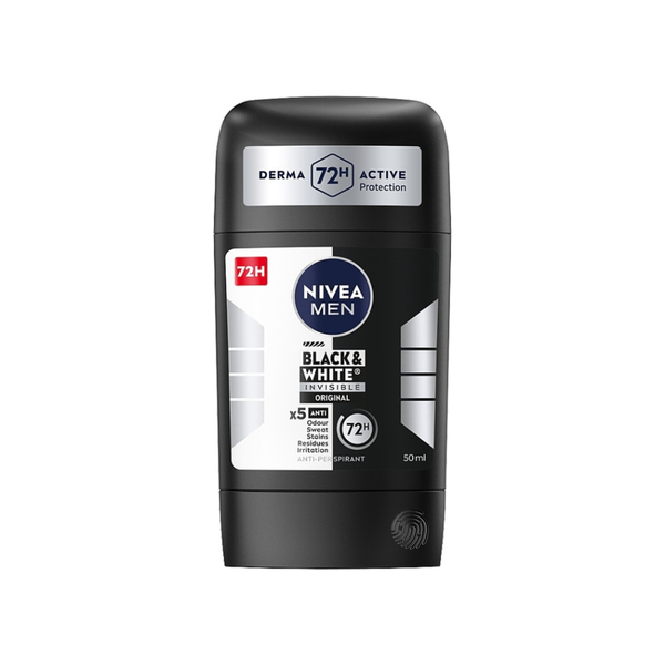 Nivea Men Black & White Invisible Antiperspirant Stick 50ml
