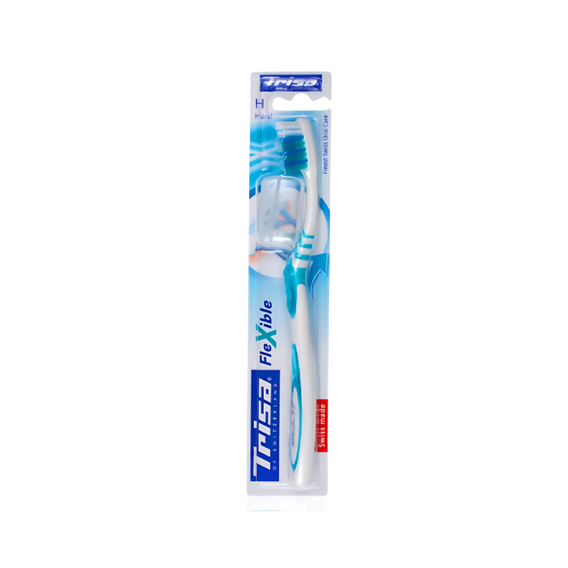 Trisa Hard Toothbrush with Stiff Bristles for Effective Plaque Removal