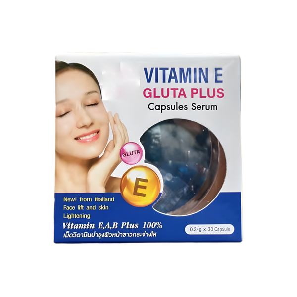 Perfect Skin Lady Gluta Plus Vitamin E Serum Capsules, 30 Count