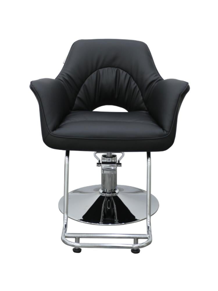 Salon System Gigi Women's Hairdressing Chair - Black Faux Leather, Hydraulic