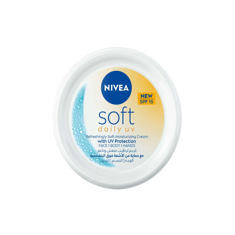 Nivea Soft Moisturizing Cream with SPF, Vitamin E, Jojoba Oil, 100ml