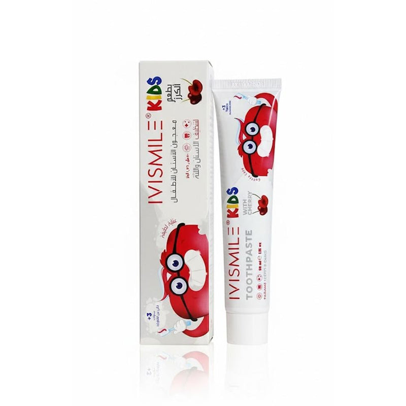 Kids Toothpaste Cherry Flavor Age 3+ Cavity Protection IVISMILE 50ml