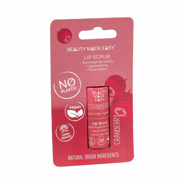 Beauty Made Easy Cranberry Lip Scrub Vegan 6g