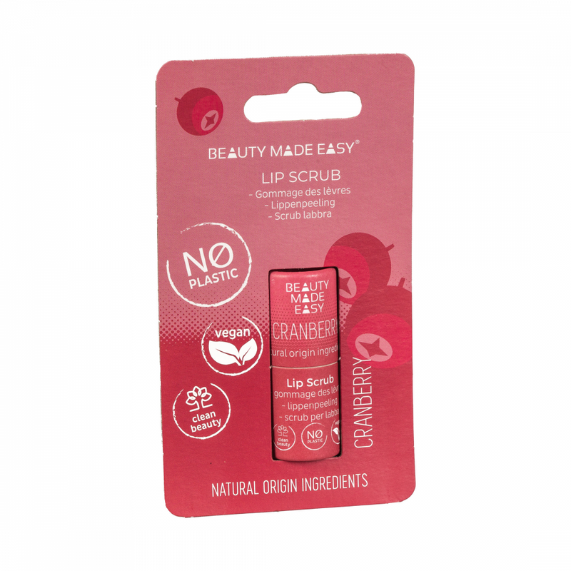 Beauty Made Easy Cranberry Lip Scrub Vegan 6g