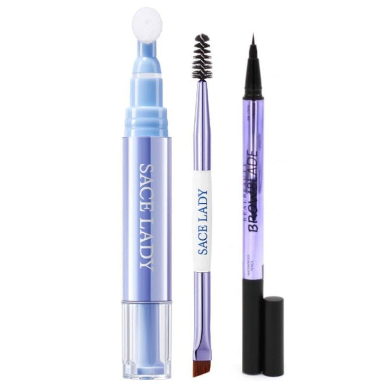 Real Beauty Eyebrow Pencil & Clear Gel Set - Dark Brown / Clear
