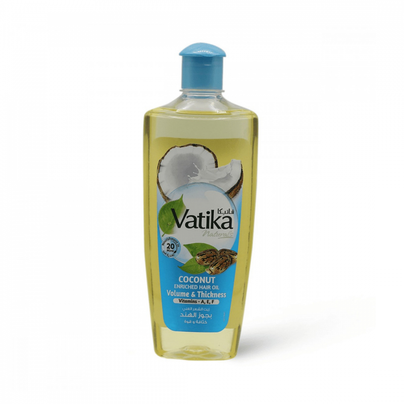 Vatika Coconut Enriched Hair Oil with Castor Oil and Henna, 300 ml