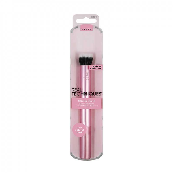 Real Techniques 444 Blush Brush with Dual-Length Bristles for Face Makeup