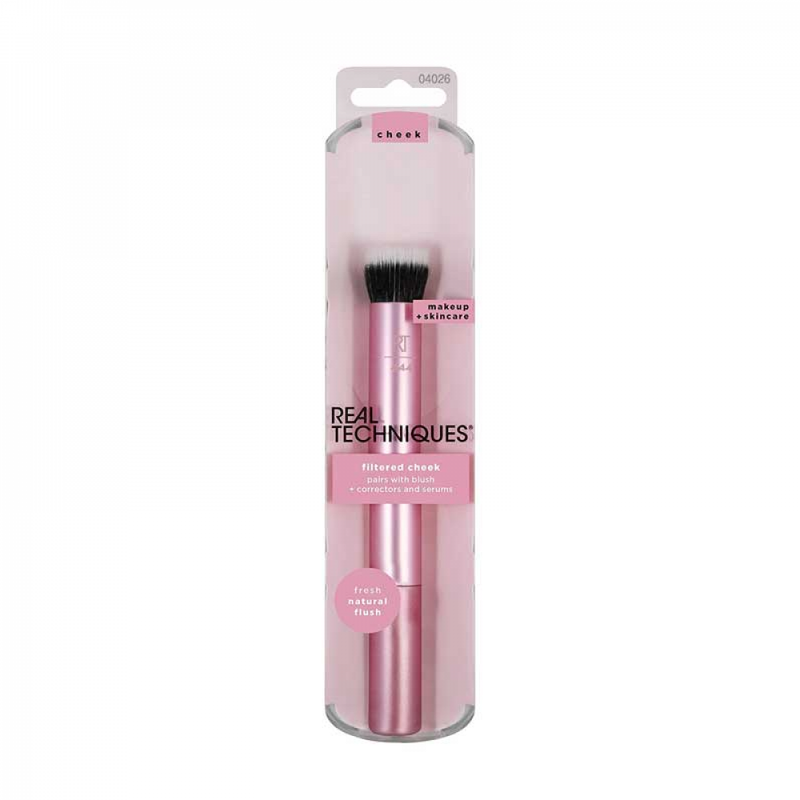 Real Techniques 444 Blush Brush with Dual-Length Bristles for Face Makeup