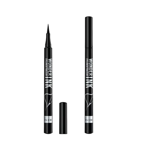 Rimmel London Wonder Ink Liquid Eyeliner, Waterproof, Matte Black, 01