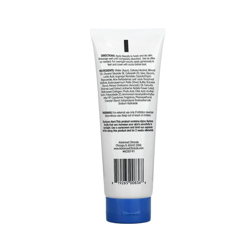 Advanced Clinicals Dry Heel and Rough Spot Cream with Aloe Vera & Vitamin C, 237ml
