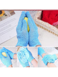 Best Exfoliating Bath Gloves Deep Cleanse Spa System Dark Blue 1 Pair