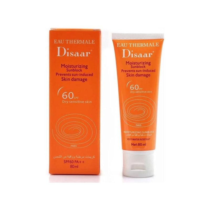 Best Sunscreen Cream SPF 60 Moisturising Thermal Water Disaar 80ml