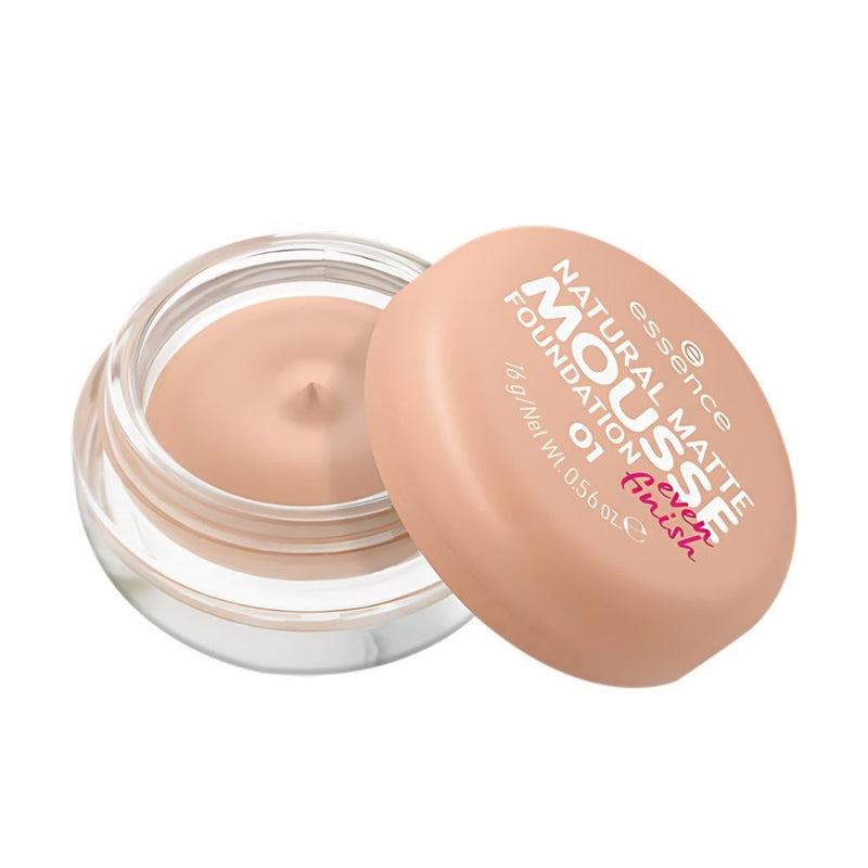 Essence Natural Matte Mousse Foundation Shade 01 16g Light Coverage
