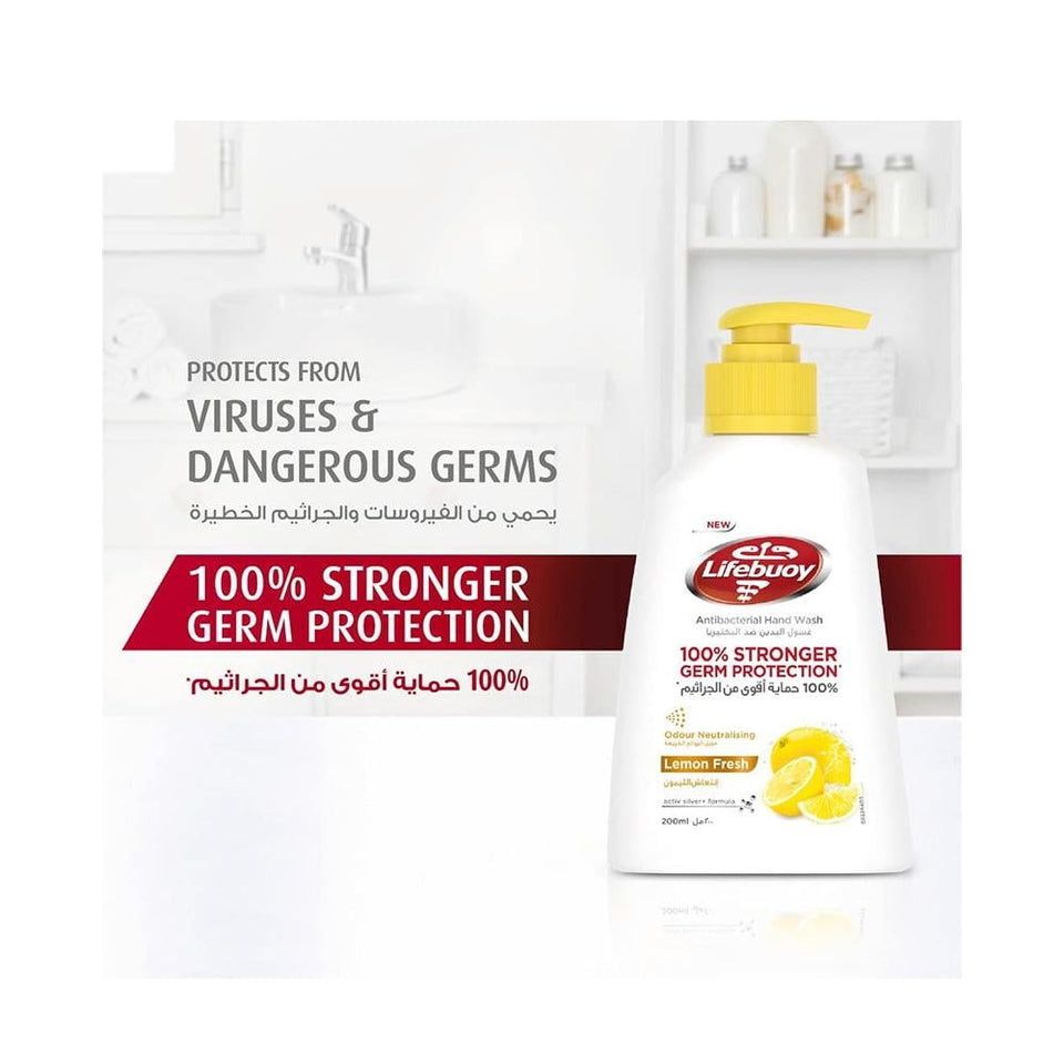 Lifebuoy Hand Wash Lemon Fresh Antibacterial Hand Cleanser 200ml