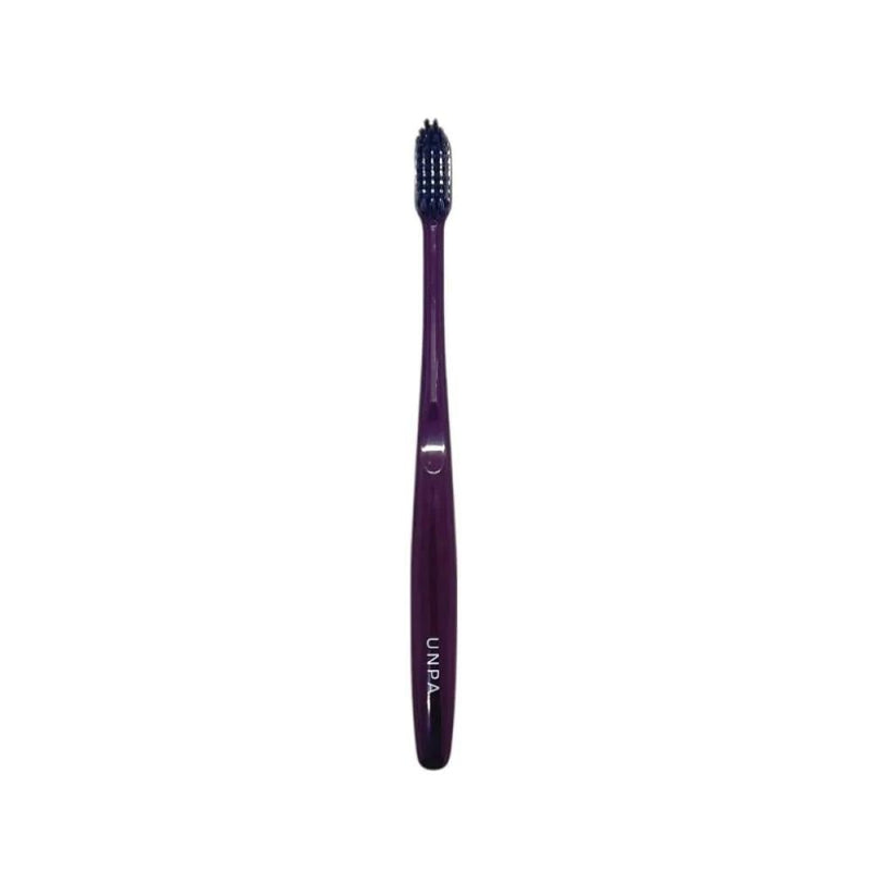 Unpa Cha Cha Toothbrush with Soft Bristles and Bamboo Charcoal, Purple