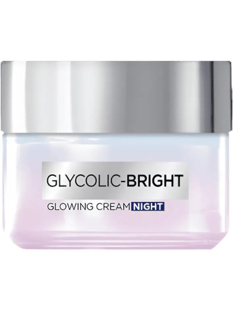 L'Oreal Paris Glow Night Cream - Glycolic Acid, Vitamin E - 50 ml