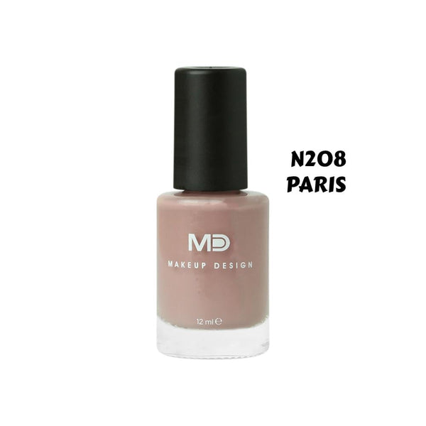 MD Nail Polish, Shade N208, Long-Lasting Vibrant Color, 12ml