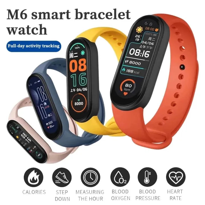 M6 Smart Watch – Waterproof Fitness Tracker