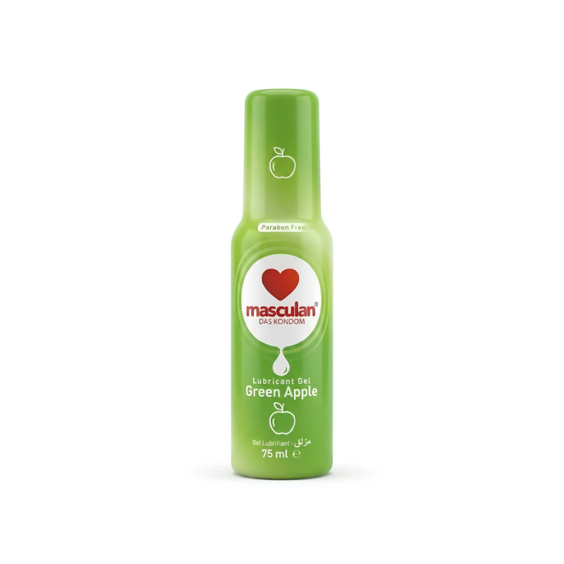 Lubricant Gel Flavored Green Apple Water-Based Masculan 75ml