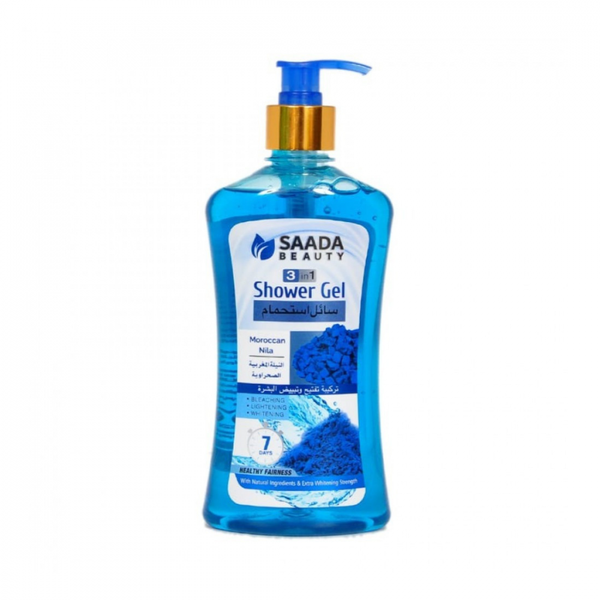 Saada Beauty Moroccan Indigo 3-in-1 Shower Gel - Hydrating, 500ml