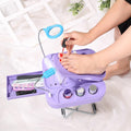 Salon System Pedicure Footrest with LED Light and Magnifying Lens