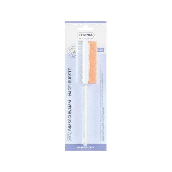 Nail Brush with Pumice Stone 2-in-1 Foot Care Tool Titania