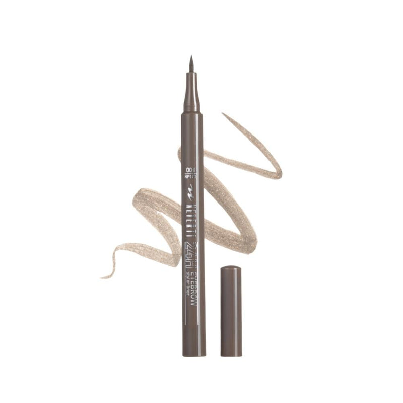 Neverti Liquid Eyebrow Stylerliner, Waterproof, 24-Hour Wear, 001