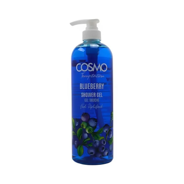 Cosmo Blueberry Shower Gel, Antioxidant Skin Cleanser, 1000ml