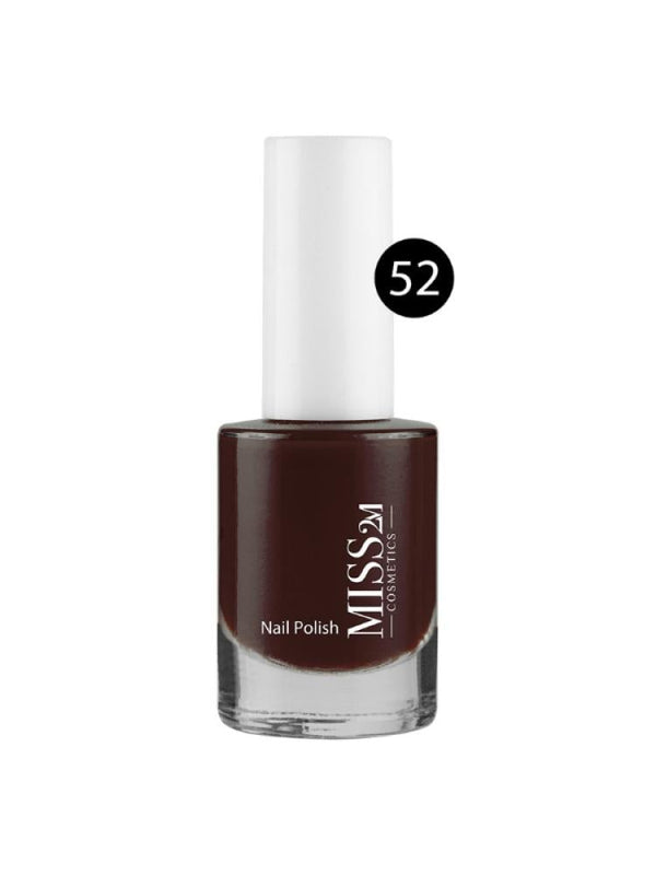 Miss 2M Nail Polish Shade 52 - Rich Color, High Gloss Finish, 12ml