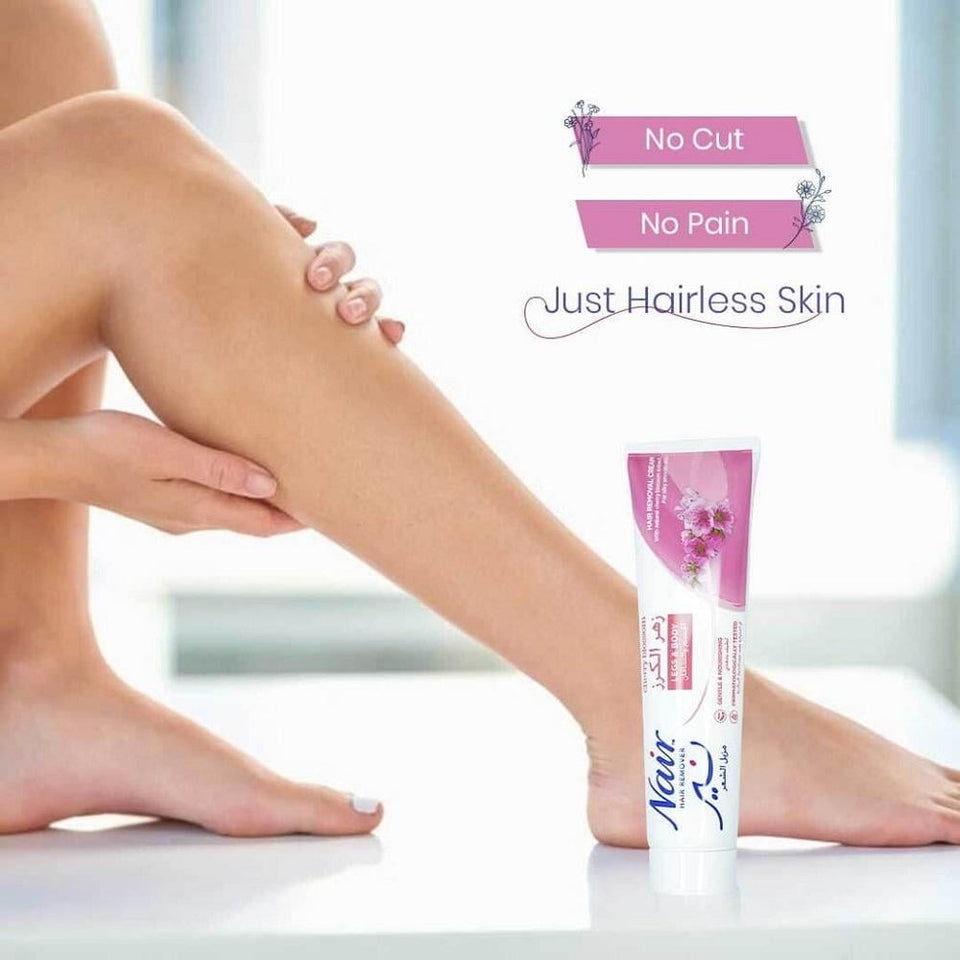 Nair Hair Removal Cream with Cherry Blossom for Legs & Sensitive Areas 110gm