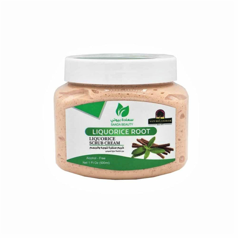 Face and Body Scrub Brightening Licorice Extract Saada Beauty 500ml