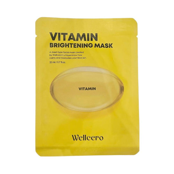 Wellsero Vitamin Sheet Mask, Hydrating Face Mask, 20ml