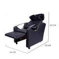 Salon System Denali Black Steel Hand Wash Chair