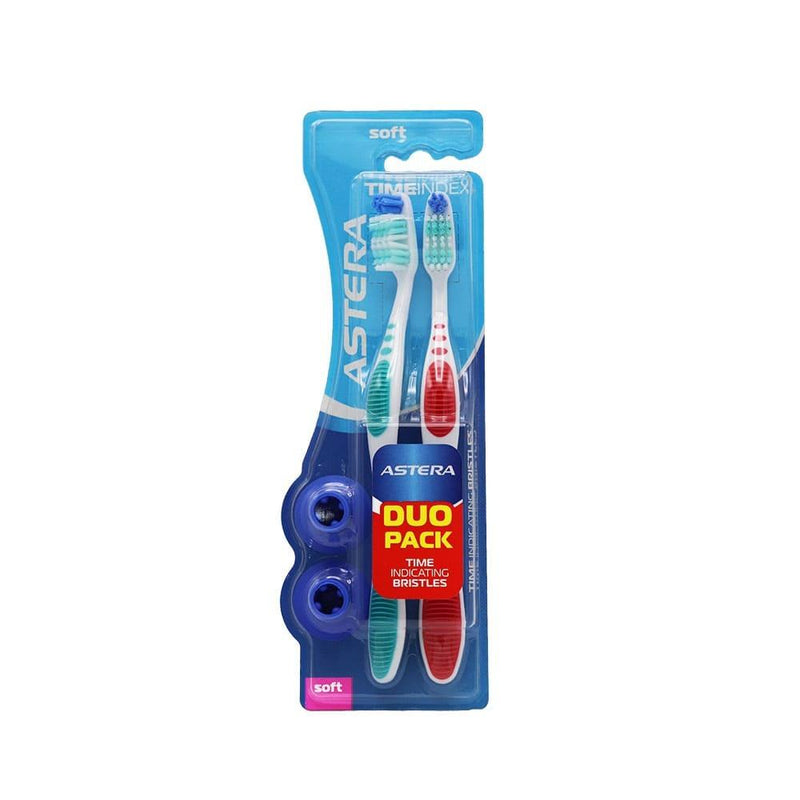 Best Soft Toothbrush Time Indicating Bristles Duo Pack Astera 2 Count