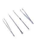 Salon System 4-Piece Facial Cleansing & Tweezers Set