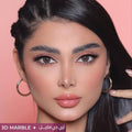 Monthly Colored Contact Lenses Marble Pattern Cosmetic Beauty 3D Colors 1 Pair