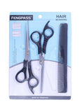 Salon System Hair Scissors Set - Stainless Steel - 3 Pieces