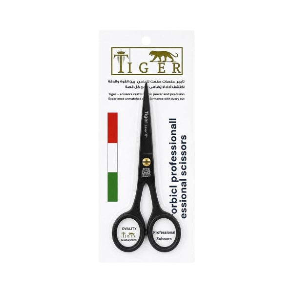 Mustache Trimming Scissors Professional Steel Laser Sharpened Tiger 5-inch
